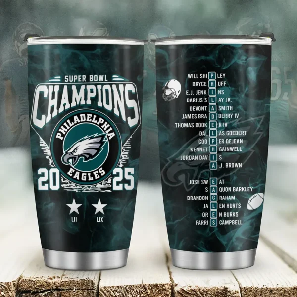 Philadelphia Eagles 2025 Super Bowl LIX Champions Tumbler BGTUM787