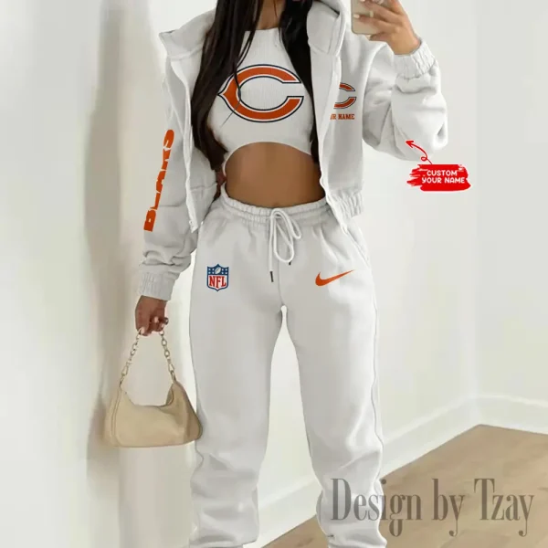 Chicago Bears Women's Outfit Winter Athleisure 3 Piece Set SPTWAL3PS074 - Image 5