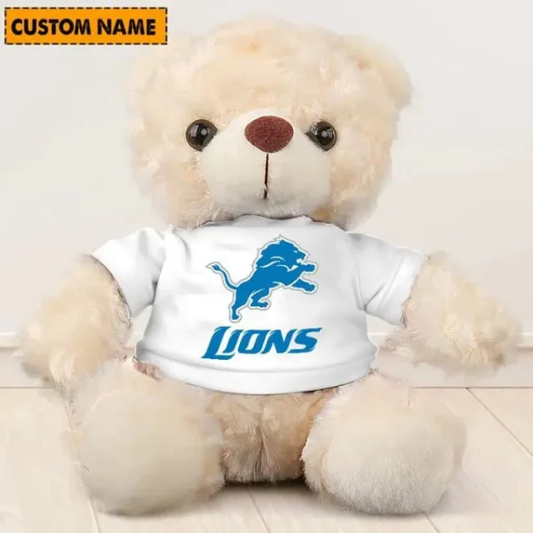 Detroit Lions NFL Personalized Teddy Bear For Fan SPTTEDDYBEAR011 - Image 2