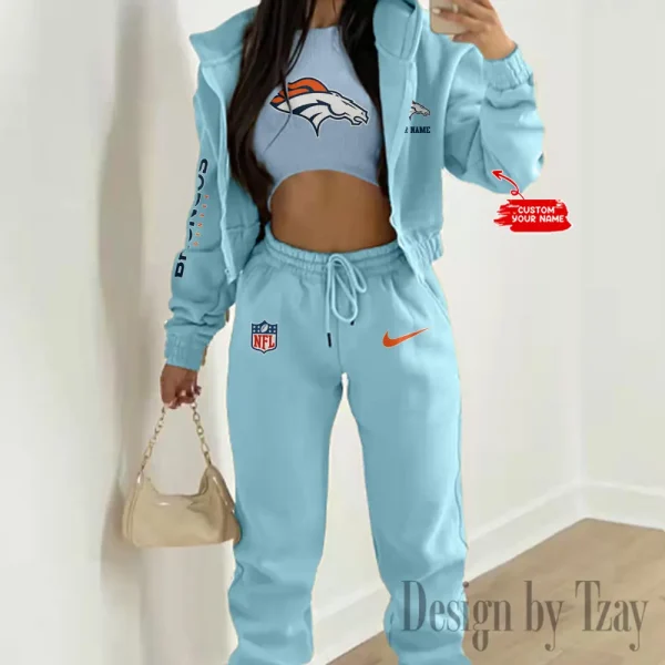 Denver Broncos Women's Outfit Winter Athleisure 3 Piece Set SPTWAL3PS075 - Image 4