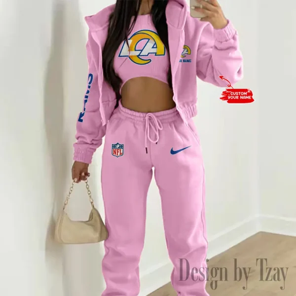 Los Angeles Rams Women's Outfit Winter Athleisure 3 Piece Set SPTWAL3PS084 - Image 2