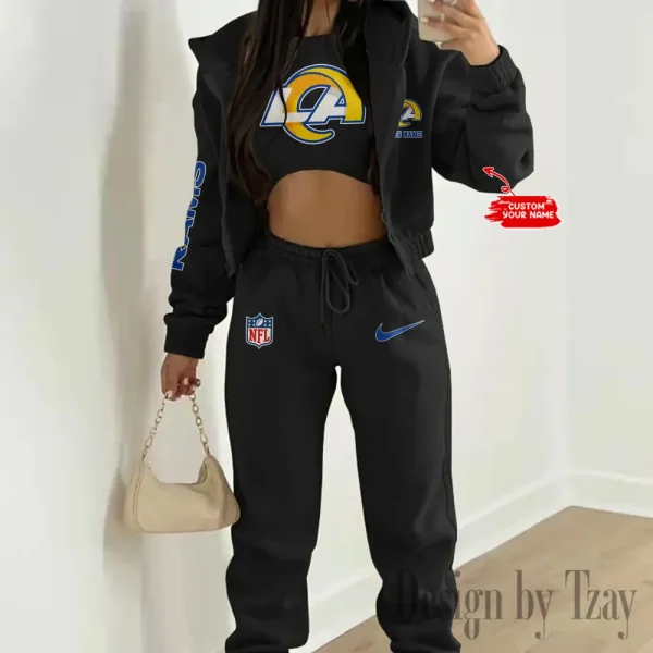 Los Angeles Rams Women's Outfit Winter Athleisure 3 Piece Set SPTWAL3PS084 - Image 3