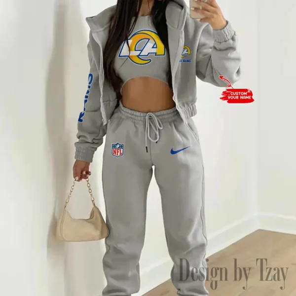 Los Angeles Rams Women's Outfit Winter Athleisure 3 Piece Set SPTWAL3PS084 - Image 7