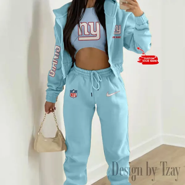 New York Giants Women's Outfit Winter Athleisure 3 Piece Set SPTWAL3PS089 - Image 2