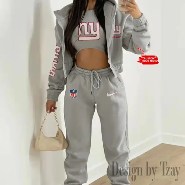 New York Giants Women's Outfit Winter Athleisure 3 Piece Set SPTWAL3PS089 - Image 5