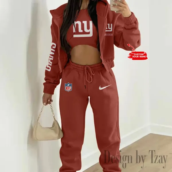 New York Giants Women's Outfit Winter Athleisure 3 Piece Set SPTWAL3PS089 - Image 6