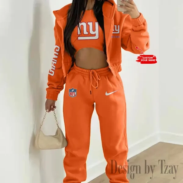 New York Giants Women's Outfit Winter Athleisure 3 Piece Set SPTWAL3PS089 - Image 3