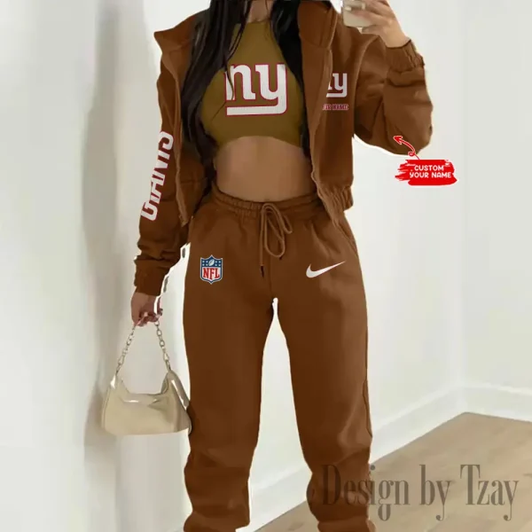 New York Giants Women's Outfit Winter Athleisure 3 Piece Set SPTWAL3PS089 - Image 4