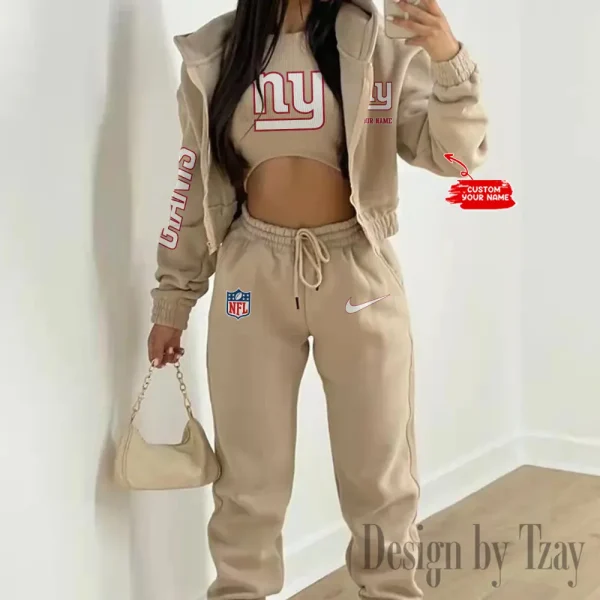 New York Giants Women's Outfit Winter Athleisure 3 Piece Set SPTWAL3PS089 - Image 7