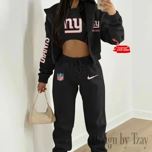 New York Giants Women's Outfit Winter Athleisure 3 Piece Set SPTWAL3PS089 - Image 8