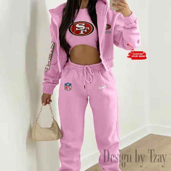 San Francisco 49ers Women's Outfit Winter Athleisure 3 Piece Set SPTWAL3PS093 - Image 2