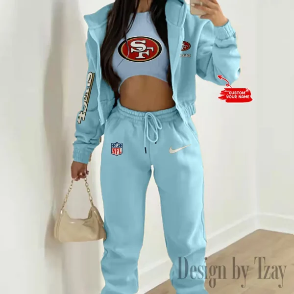 San Francisco 49ers Women's Outfit Winter Athleisure 3 Piece Set SPTWAL3PS093 - Image 3