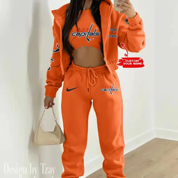 Washington Capitals NHL Women's Outfit Winter Athleisure 3 Piece Set SPTWAL3PS099 - Image 3