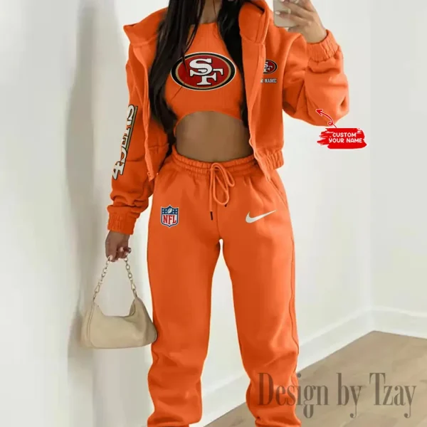 San Francisco 49ers Women's Outfit Winter Athleisure 3 Piece Set SPTWAL3PS093 - Image 5