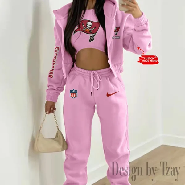 Tampa Bay Buccaneers Women's Outfit Winter Athleisure 3 Piece Set SPTWAL3PS095 - Image 2