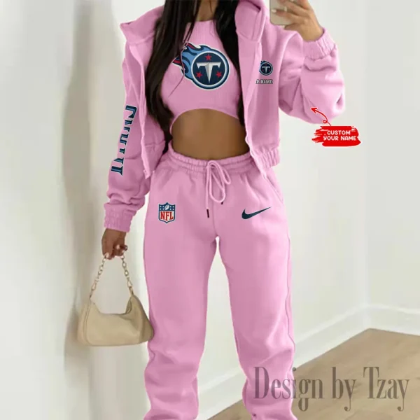 Tennessee Titans Women's Outfit Winter Athleisure 3 Piece Set SPTWAL3PS096 - Image 8