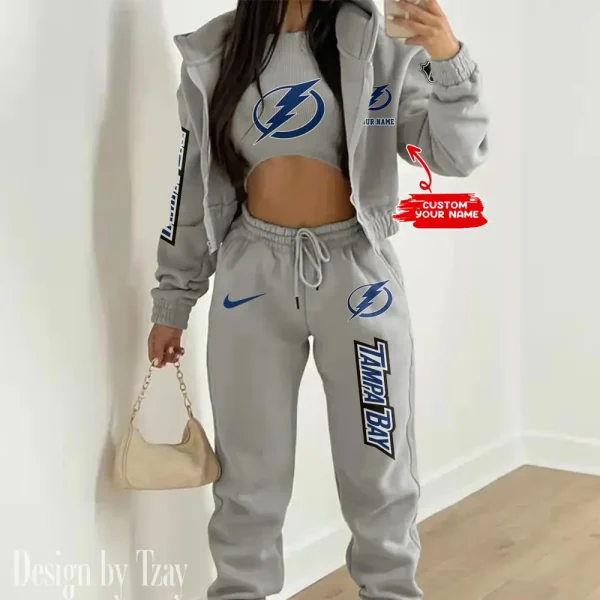 Tampa Bay Lightning NHL Women's Outfit Winter Athleisure 3 Piece Set SPTWAL3PS106 - Image 2