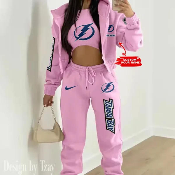 Tampa Bay Lightning NHL Women's Outfit Winter Athleisure 3 Piece Set SPTWAL3PS106 - Image 6