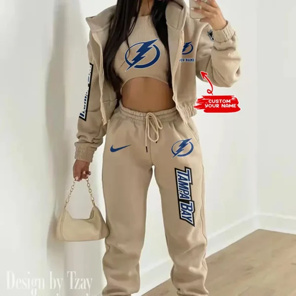 Tampa Bay Lightning NHL Women's Outfit Winter Athleisure 3 Piece Set SPTWAL3PS106 - Image 8