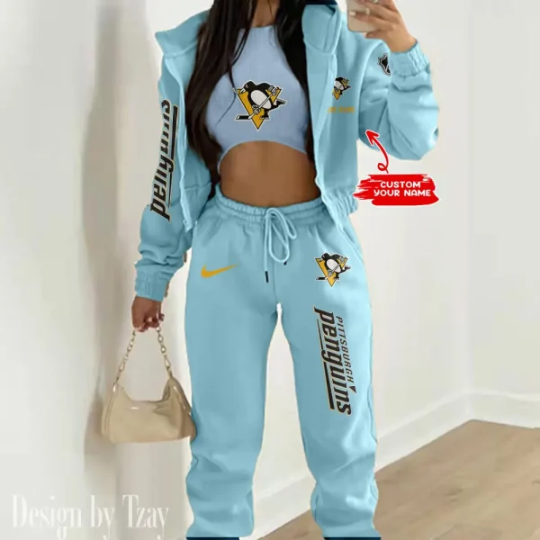 Pittsburgh Penguins NHL Women's Outfit Winter Athleisure 3 Piece Set SPTWAL3PS110 - Image 5