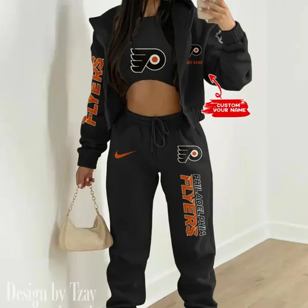 Philadelphia Flyers NHL Women's Outfit Winter Athleisure 3 Piece Set SPTWAL3PS111