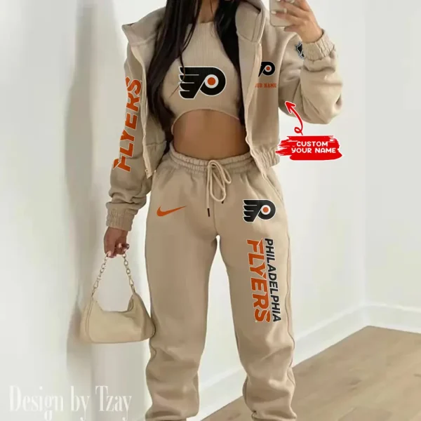 Philadelphia Flyers NHL Women's Outfit Winter Athleisure 3 Piece Set SPTWAL3PS111 - Image 2