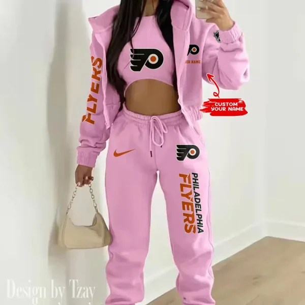 Philadelphia Flyers NHL Women's Outfit Winter Athleisure 3 Piece Set SPTWAL3PS111 - Image 4