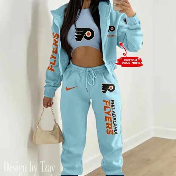 Philadelphia Flyers NHL Women's Outfit Winter Athleisure 3 Piece Set SPTWAL3PS111 - Image 5