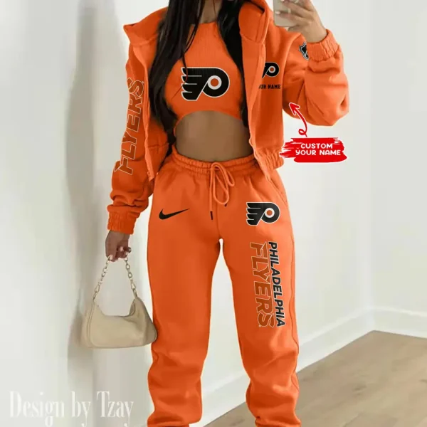 Philadelphia Flyers NHL Women's Outfit Winter Athleisure 3 Piece Set SPTWAL3PS111 - Image 6