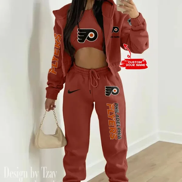 Philadelphia Flyers NHL Women's Outfit Winter Athleisure 3 Piece Set SPTWAL3PS111 - Image 7