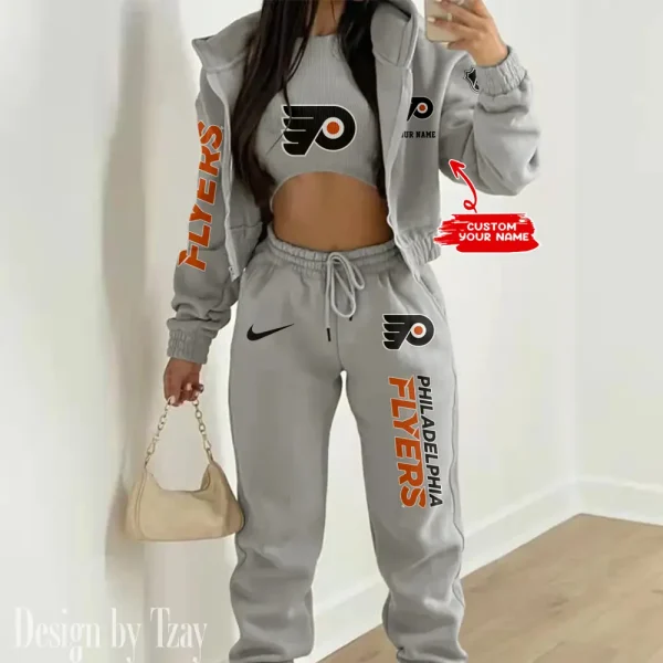 Philadelphia Flyers NHL Women's Outfit Winter Athleisure 3 Piece Set SPTWAL3PS111 - Image 8