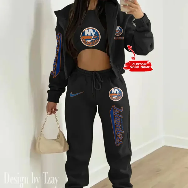 New York Islanders NHL Women's Outfit Winter Athleisure 3 Piece Set SPTWAL3PS114