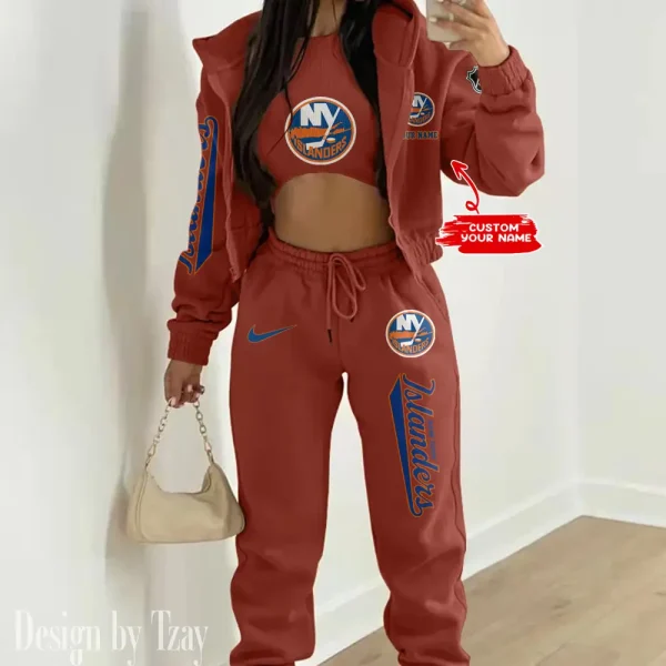 New York Islanders NHL Women's Outfit Winter Athleisure 3 Piece Set SPTWAL3PS114 - Image 3