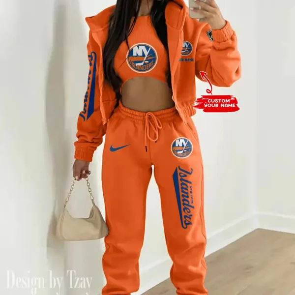 New York Islanders NHL Women's Outfit Winter Athleisure 3 Piece Set SPTWAL3PS114 - Image 4