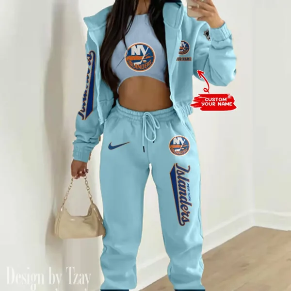 New York Islanders NHL Women's Outfit Winter Athleisure 3 Piece Set SPTWAL3PS114 - Image 5