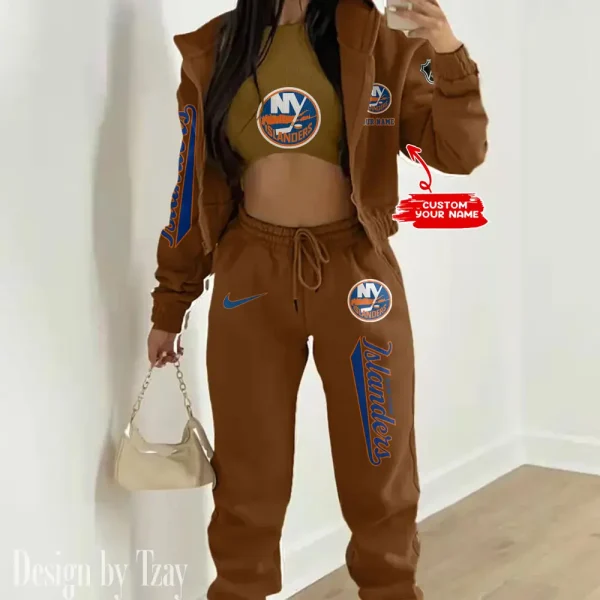 New York Islanders NHL Women's Outfit Winter Athleisure 3 Piece Set SPTWAL3PS114 - Image 7