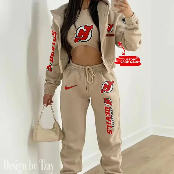 New Jersey Devils NHL Women's Outfit Winter Athleisure 3 Piece Set SPTWAL3PS115 - Image 2