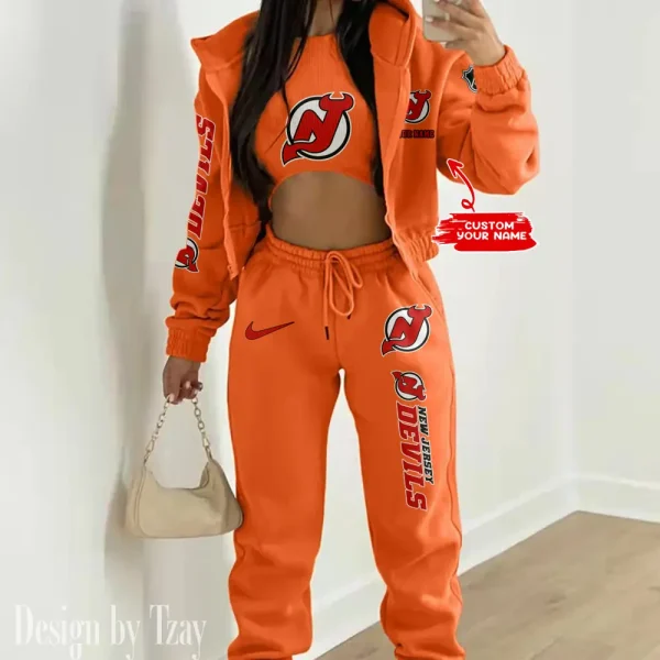 New Jersey Devils NHL Women's Outfit Winter Athleisure 3 Piece Set SPTWAL3PS115 - Image 6