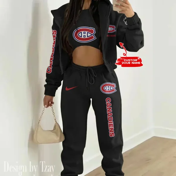 Montréal Canadiens NHL Women's Outfit Winter Athleisure 3 Piece Set SPTWAL3PS117