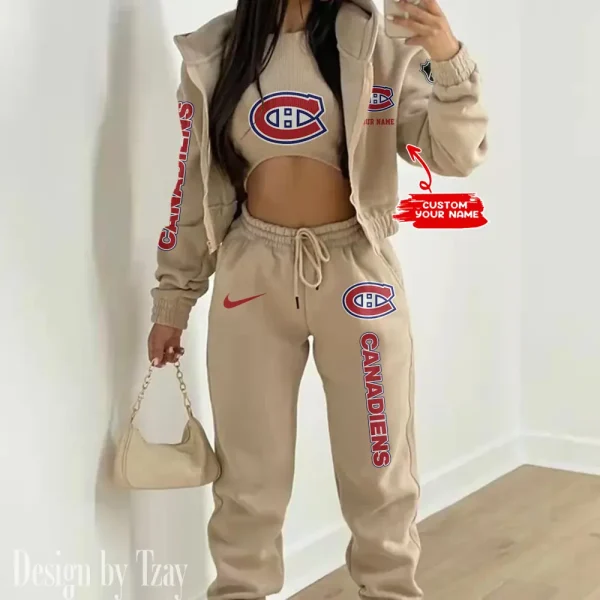 Montréal Canadiens NHL Women's Outfit Winter Athleisure 3 Piece Set SPTWAL3PS117 - Image 2