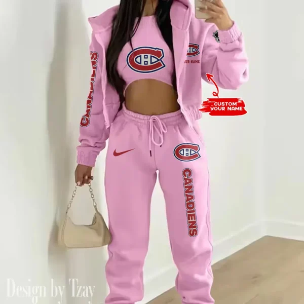 Montréal Canadiens NHL Women's Outfit Winter Athleisure 3 Piece Set SPTWAL3PS117 - Image 4