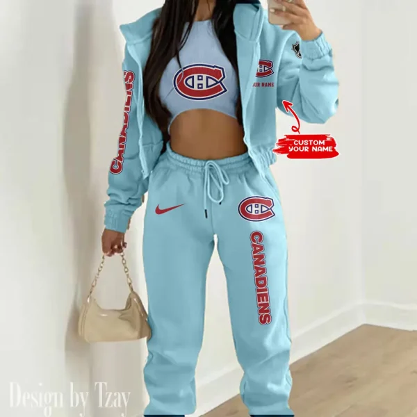 Montréal Canadiens NHL Women's Outfit Winter Athleisure 3 Piece Set SPTWAL3PS117 - Image 5