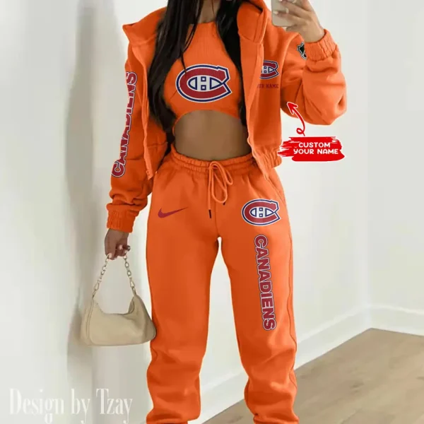 Montréal Canadiens NHL Women's Outfit Winter Athleisure 3 Piece Set SPTWAL3PS117 - Image 6