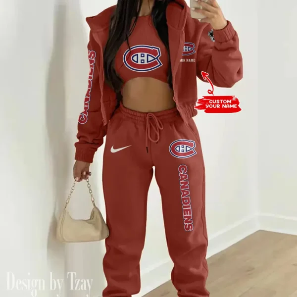 Montréal Canadiens NHL Women's Outfit Winter Athleisure 3 Piece Set SPTWAL3PS117 - Image 7