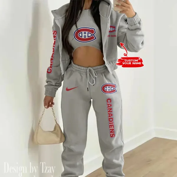 Montréal Canadiens NHL Women's Outfit Winter Athleisure 3 Piece Set SPTWAL3PS117 - Image 8