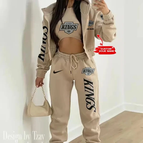 Los Angeles Kings NHL Women's Outfit Winter Athleisure 3 Piece Set SPTWAL3PS119 - Image 2