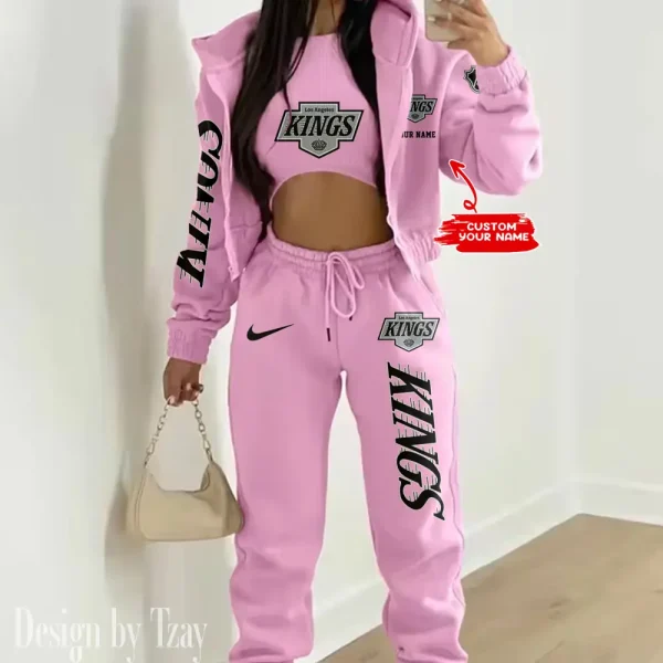 Los Angeles Kings NHL Women's Outfit Winter Athleisure 3 Piece Set SPTWAL3PS119 - Image 4