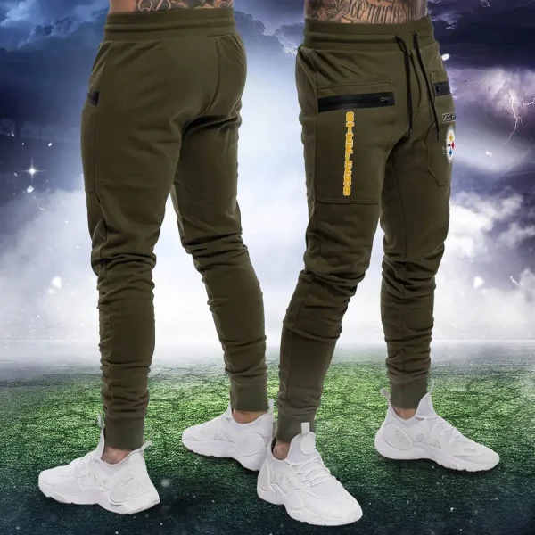 Pittsburgh Steelers Zipper Long Pants Gifts For Football Fans, Gifts For Him SPTZLP001 - Image 2