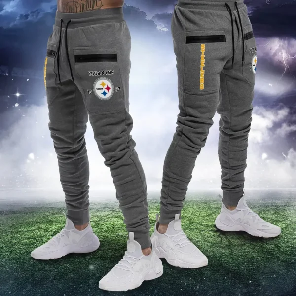 Pittsburgh Steelers Zipper Long Pants Gifts For Football Fans, Gifts For Him SPTZLP001 - Image 4