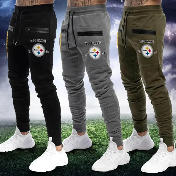 Pittsburgh Steelers Zipper Long Pants Gifts For Football Fans, Gifts For Him SPTZLP001